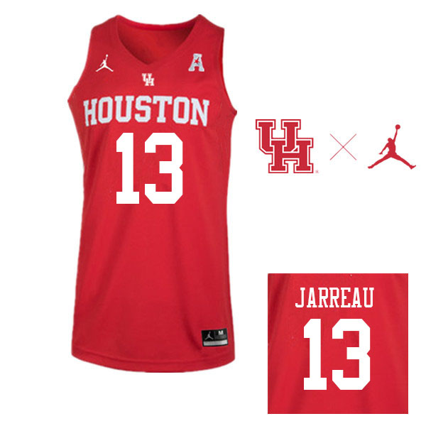 Jordan Brand Men #13 DeJon Jarreau Houston Cougars College Basketball Jerseys Sale-Red